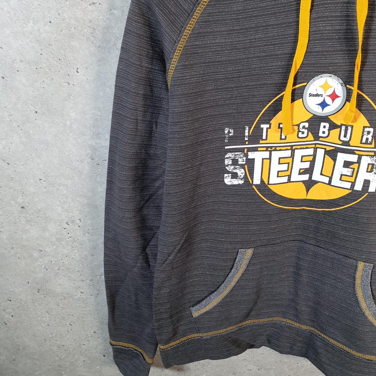 Vintage NFL Pittsburgh Steelers Hoodie Womens Small Grey Pullover USA Pro Sport
