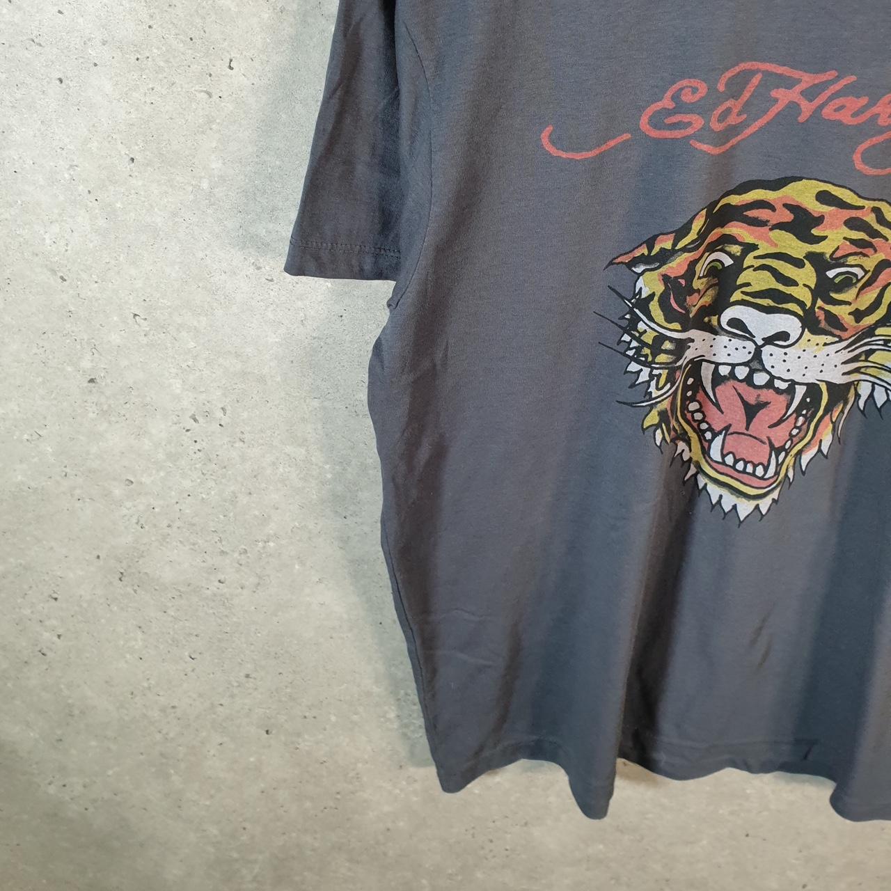 Vintage Ed Hardy T Shirt Men’s Large Grey Christian Audigier Love Heart Graphic Skull Y2K