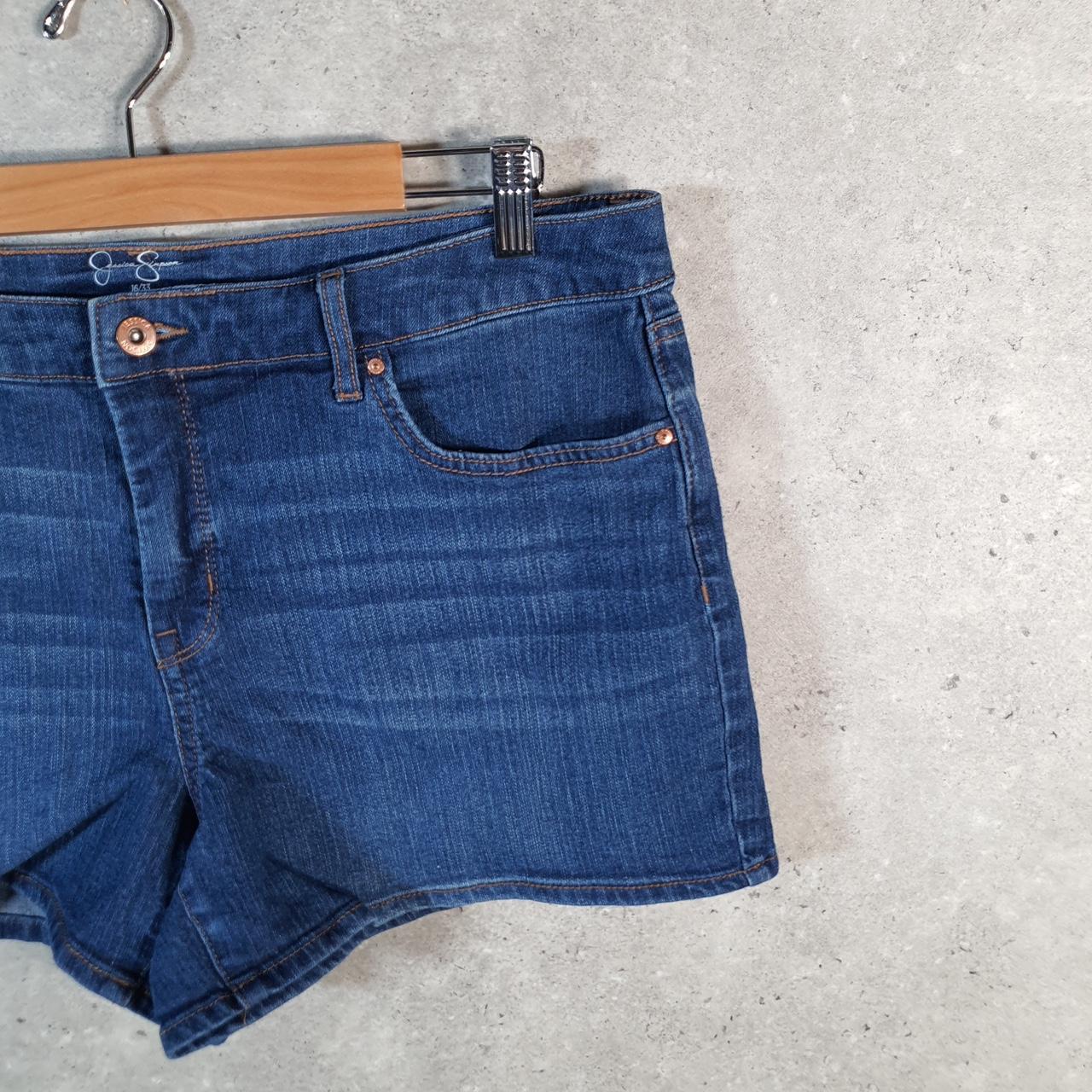 Vintage Jessica Simpson Baggy Shorts Jorts Cargo Womens W36 Blue Relaxed Denim