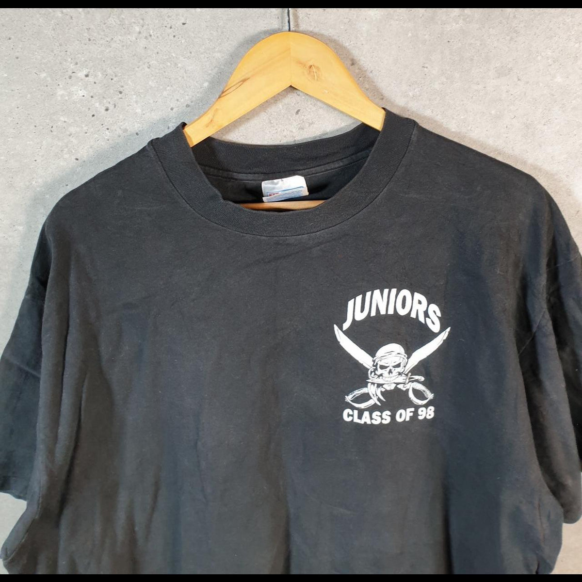 Vintage Hanes John F Kennedy 1998 USA Single Stitch T Shirt Men’s XL Black C8357