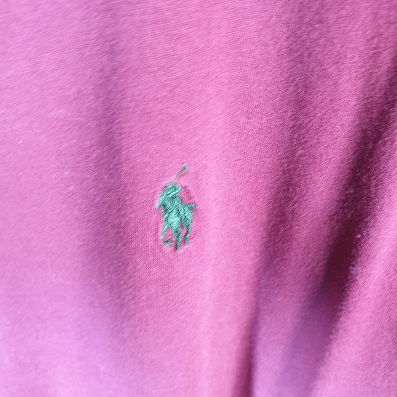 Vintage Ralph Lauren T Shirt Men’s Large Burgundy Custom Fit Embroidered Pony