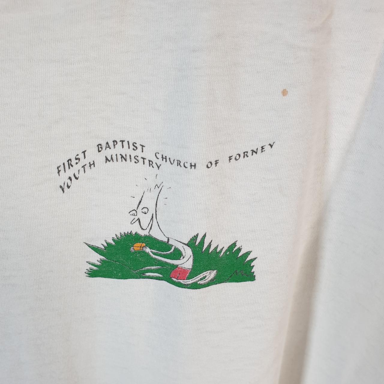 Vintage Oneita Power Church Of Forney Ministry 90s USA Single Stitch T Shirt Men’s XL White