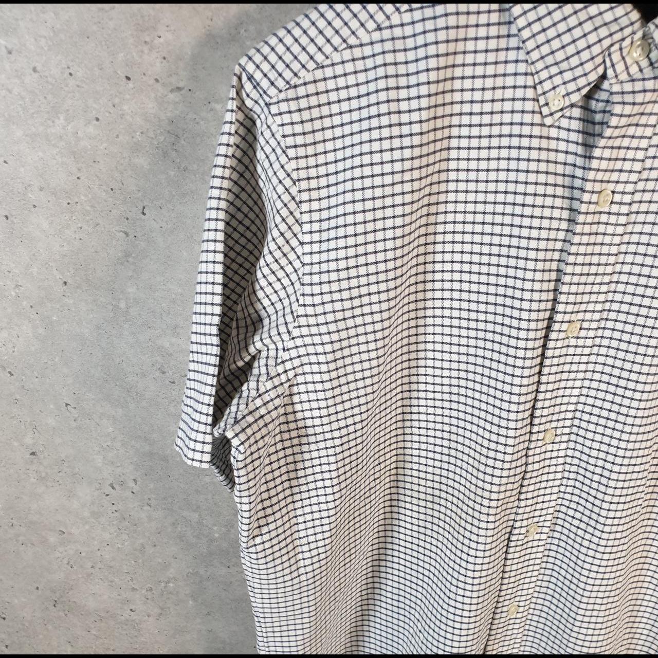Vintage Ralph Lauren Button Down Shirt Men’s Medium Blue Checkered Classic Fit Cotton Pony