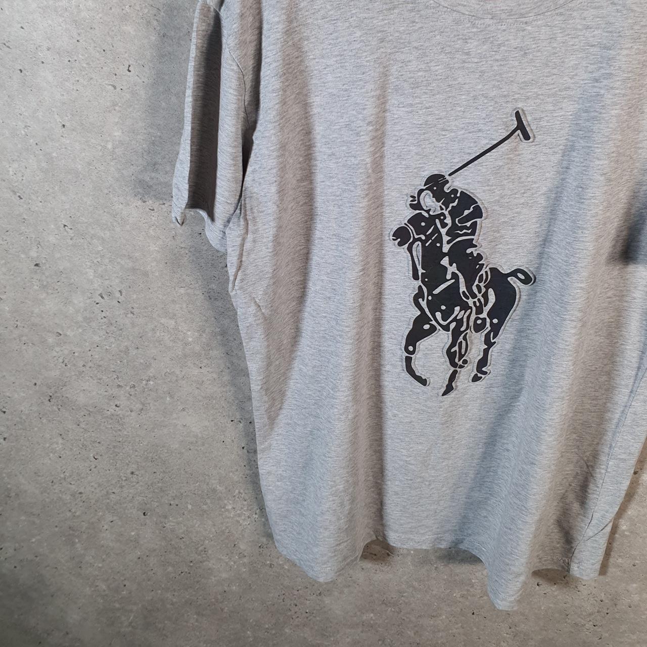 Vintage Ralph Lauren Big Polo T Shirt Men’s Small Grey Classic Fit Casual