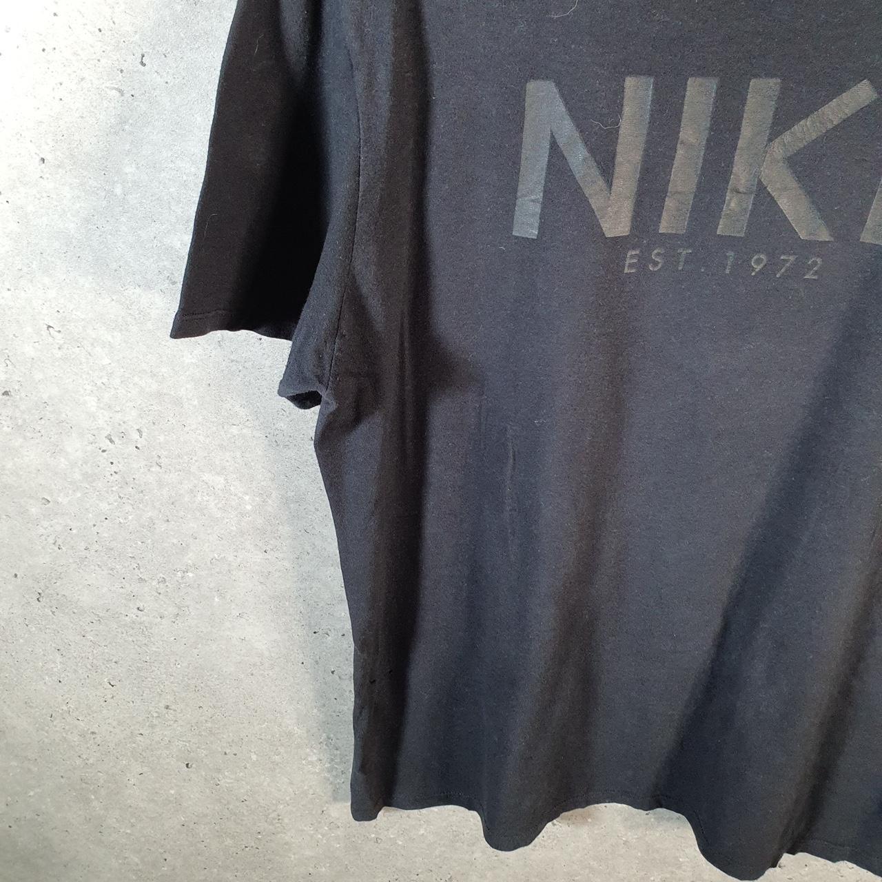 Vintage Nike Spellout Club T Shirt Men’s Medium Black Logo Swoosh Athletic