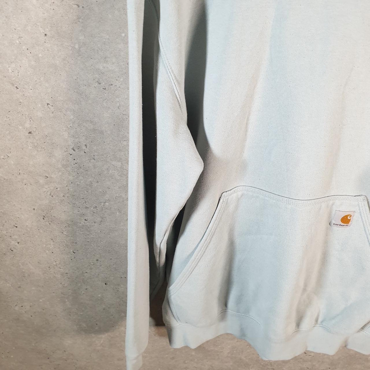 Vintage Carhartt Hoodie Men’s Large Baby Blue Pullover Blank USA Loose Fit