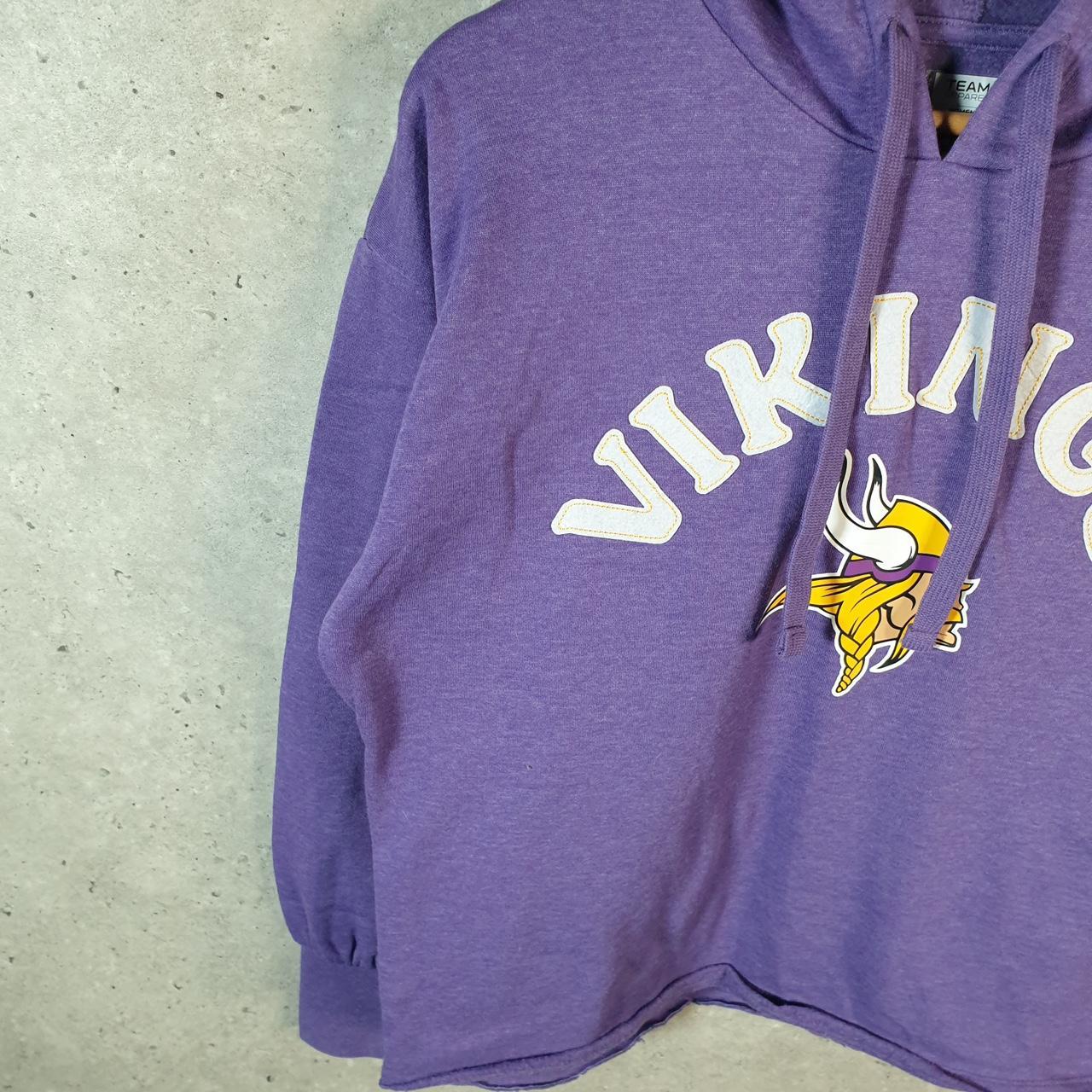 Vintage NFL Minnesota Vikings Hoodie Womens Medium Purple USA Pro Sport
