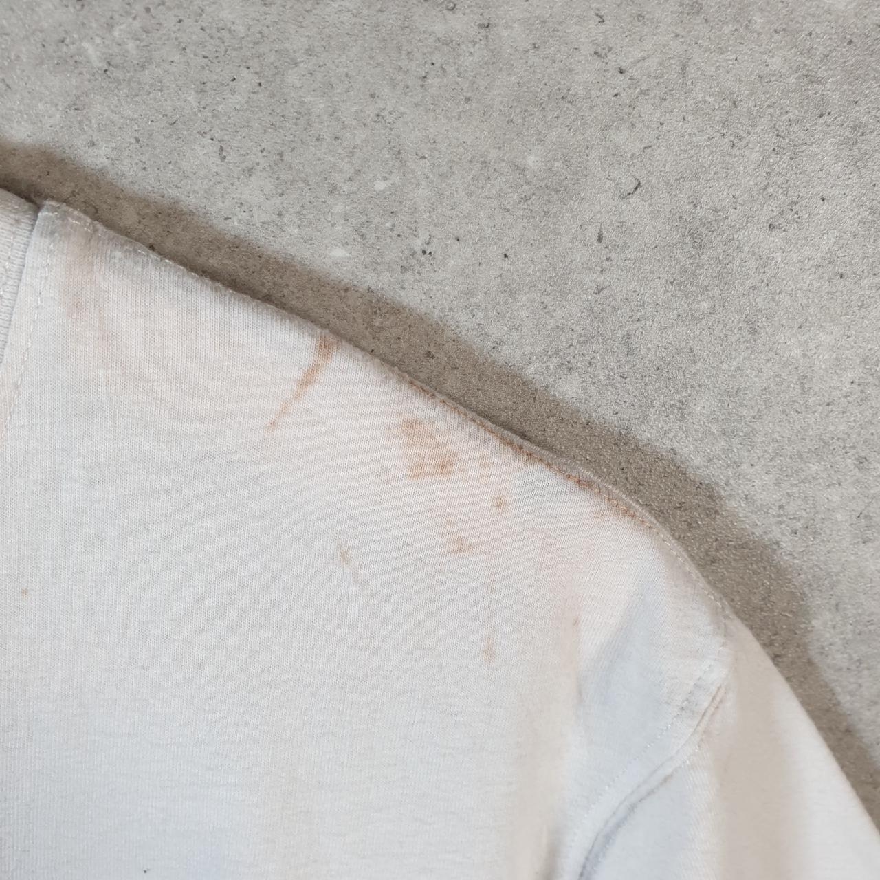 Vintage Champion Spellout Logo T Shirt Mens Medium White USA Athletic