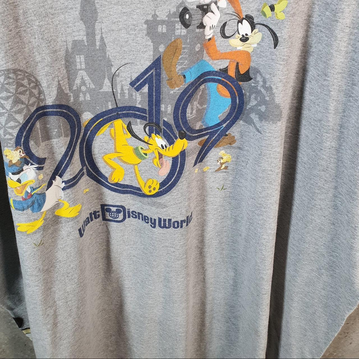 Vintage Disney Land Mickey Mouse T Shirt Shirt Men’s  3XL Grey Graphic Cartoon C9964