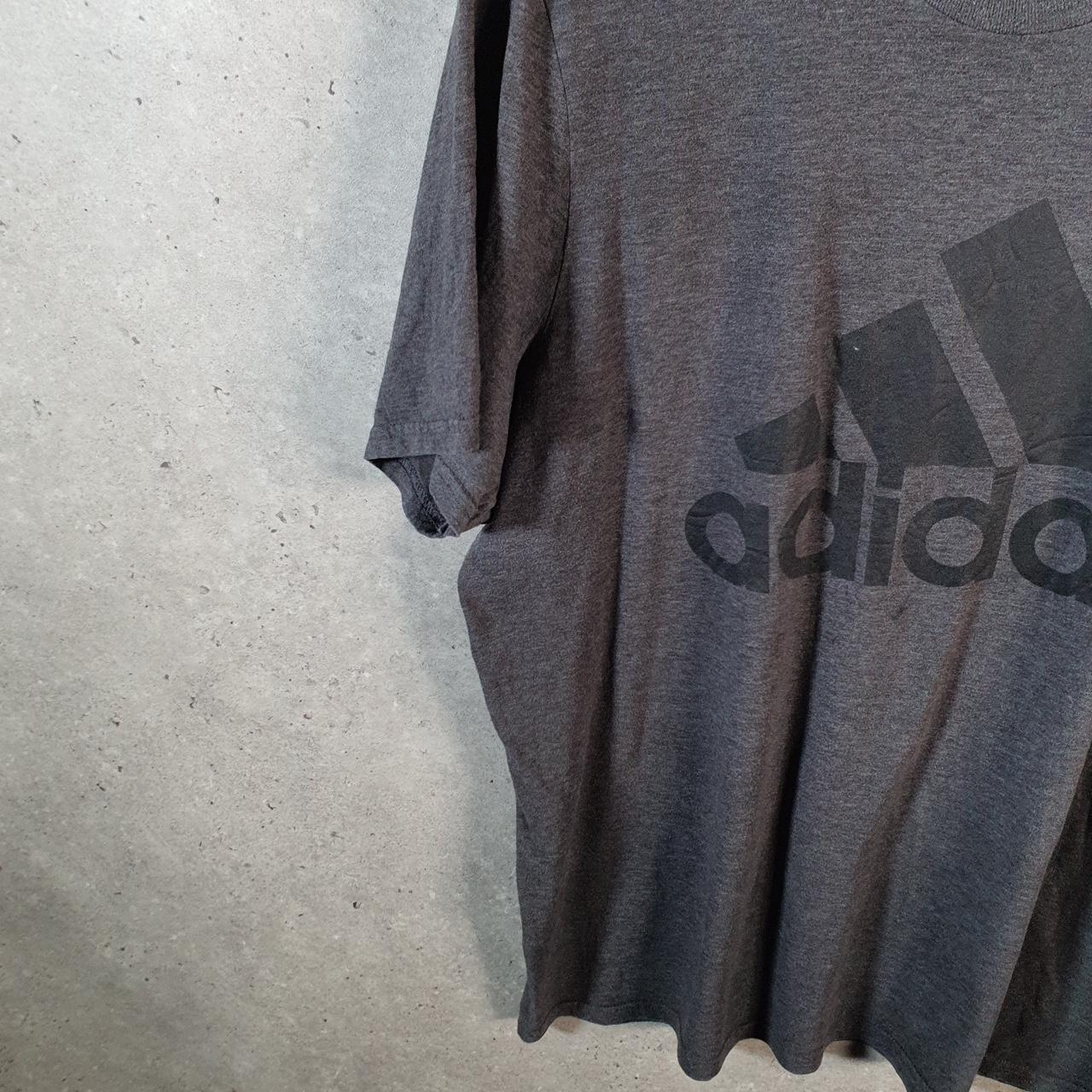 Vintage Adidas Amplifier T Shirt Men’s XL Grey Three Stripes Logo Athletic