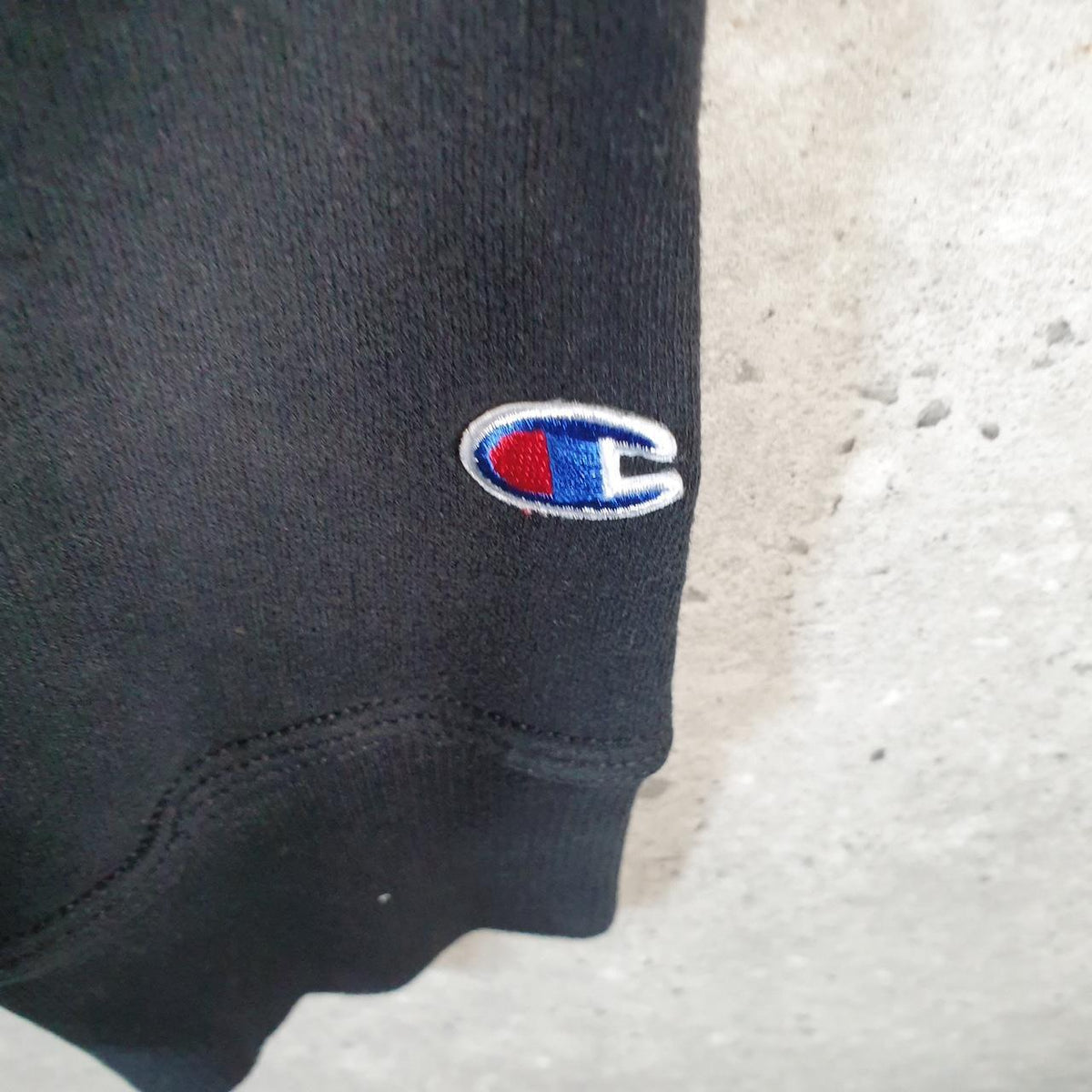 Vintage Champion Hoodie Men’s XL Black Pro Sport Pullover Spellout Logo