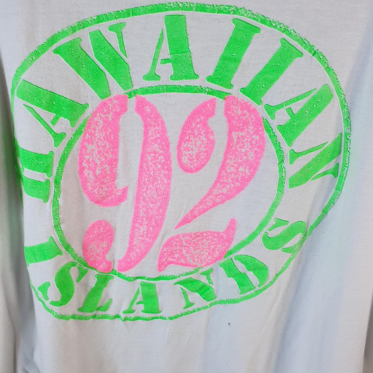 Vintage Poly Tees Hawaiian Islands 1992 USA Single Stitch T Shirt Men’s XL White