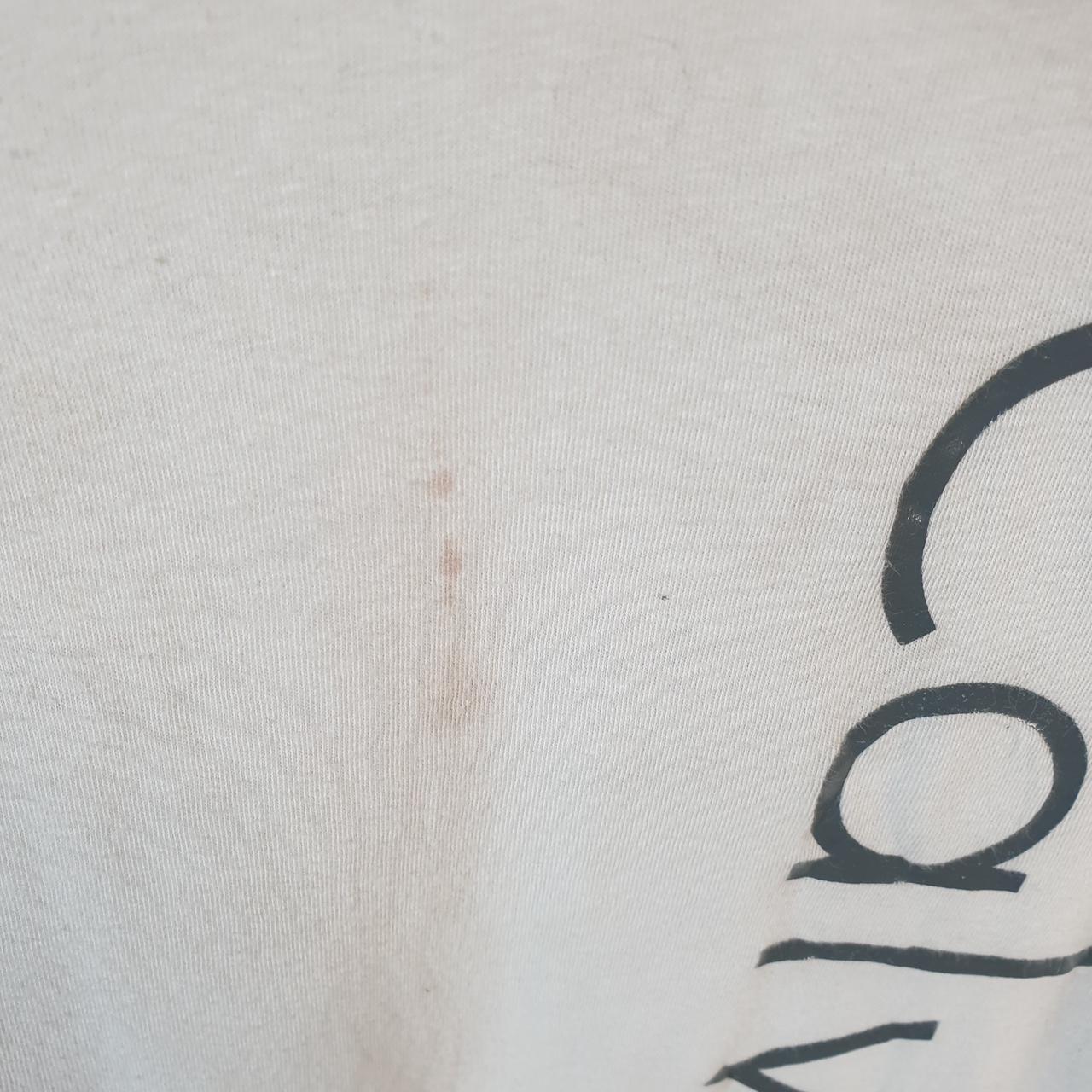 Vintage Calvin Klein Graphic T Shirt Womens XL White Regular Fit Spellout Logo