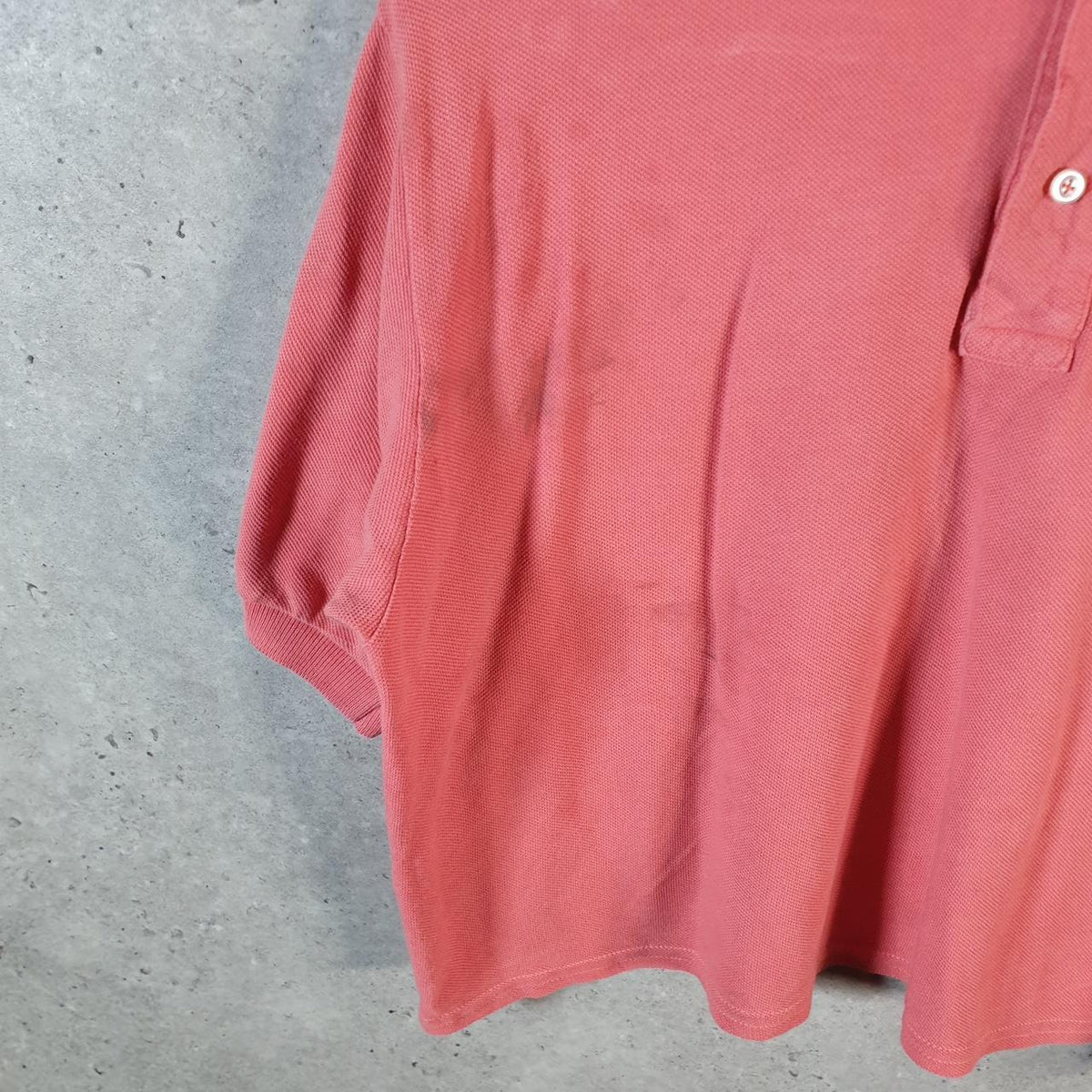 Vintage Ralph Lauren Polo Shirt Womens XL Pink Cropped Fit Embroidered Pony