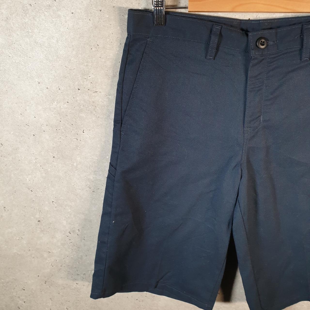 Vintage Dickies Baggy Chino Shorts Jorts Cargo Mens W32 Navy Blue Loose Fit