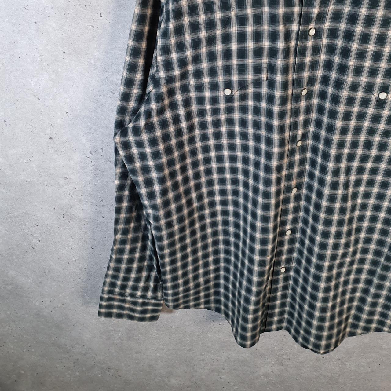 Vintage Ralph Lauren Button Down Shirt Men’s XL Green Classic western Fit Cotton
