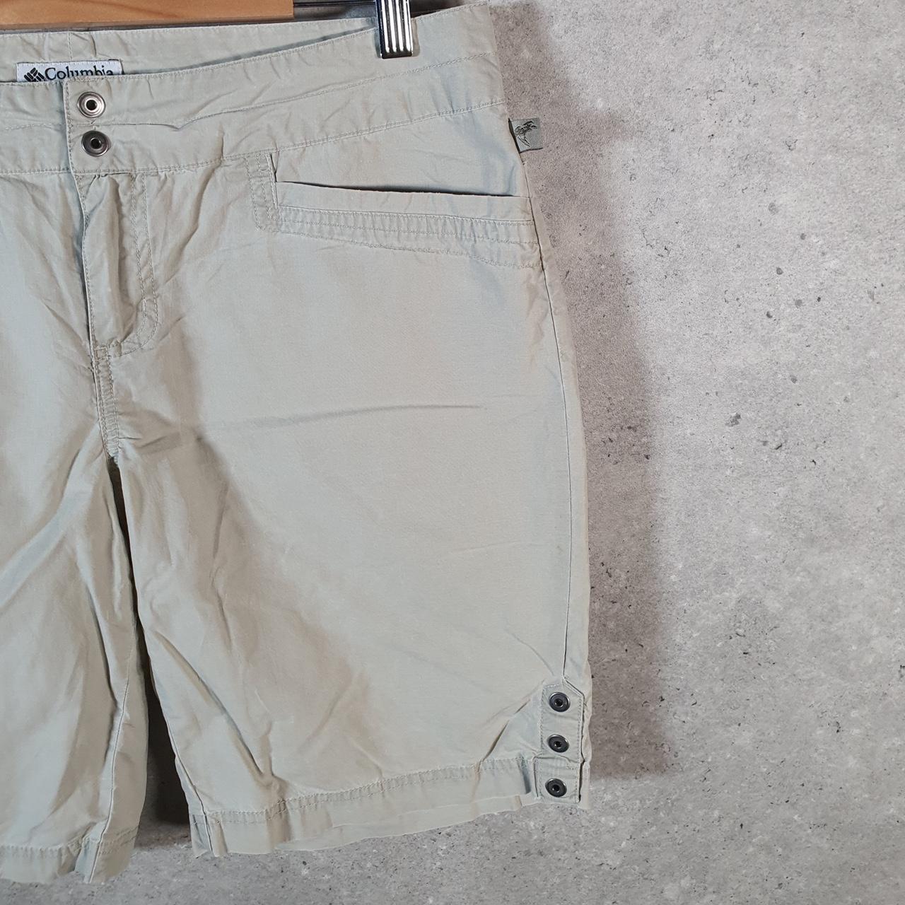 Vintage Columbia Shorts Jorts Cargo Womens W34 Brown Athletic Hiking Fishing Gear A4323