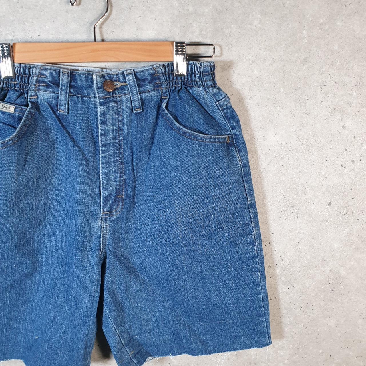 Vintage Lee Baggy Shorts Jorts Cargo Womens W26 Blue Denim Relaxed Cargo