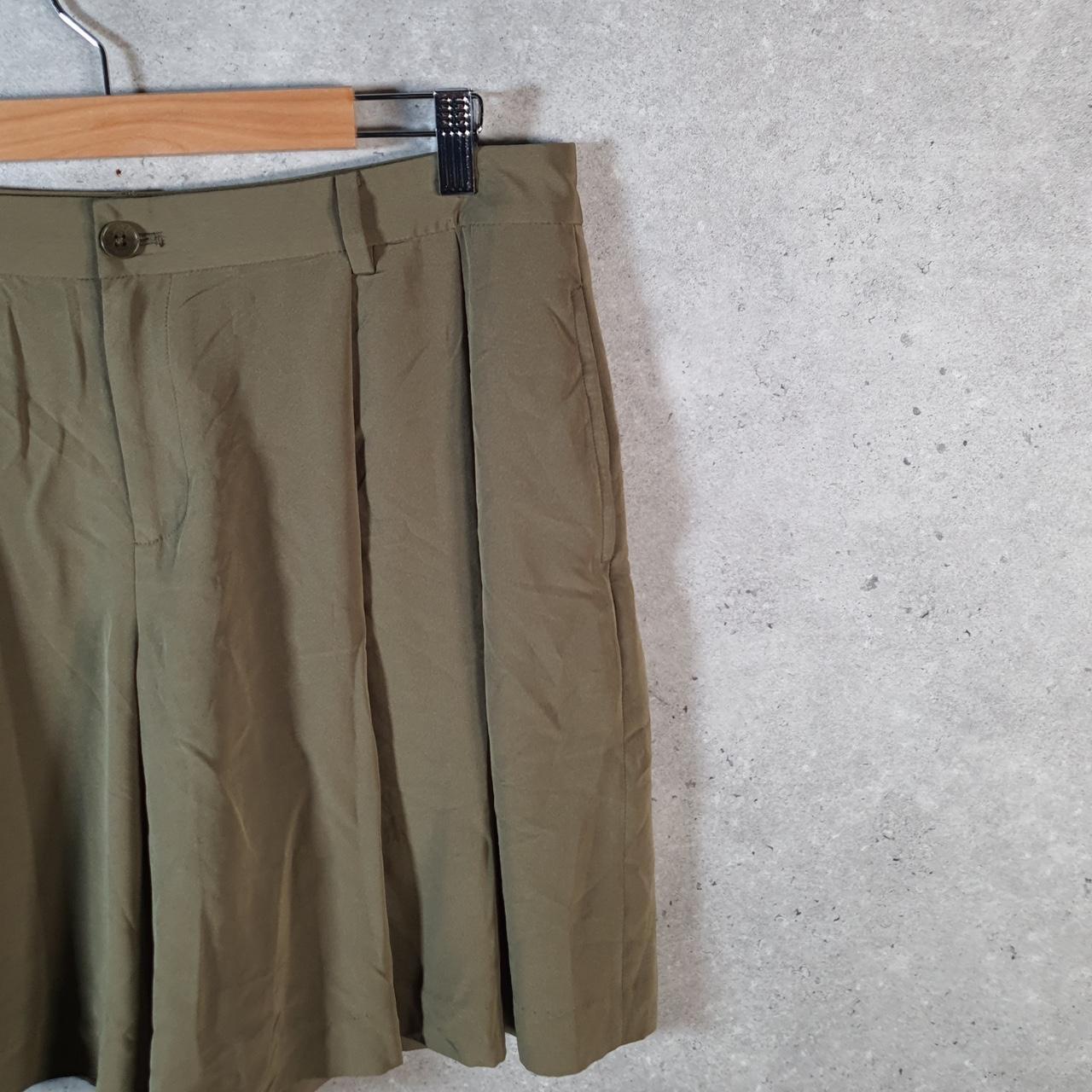 Vintage Ralph Lauren Polo Shorts Jorts Cargo Womens W34 Khaki Green Baggy Cotton A4604