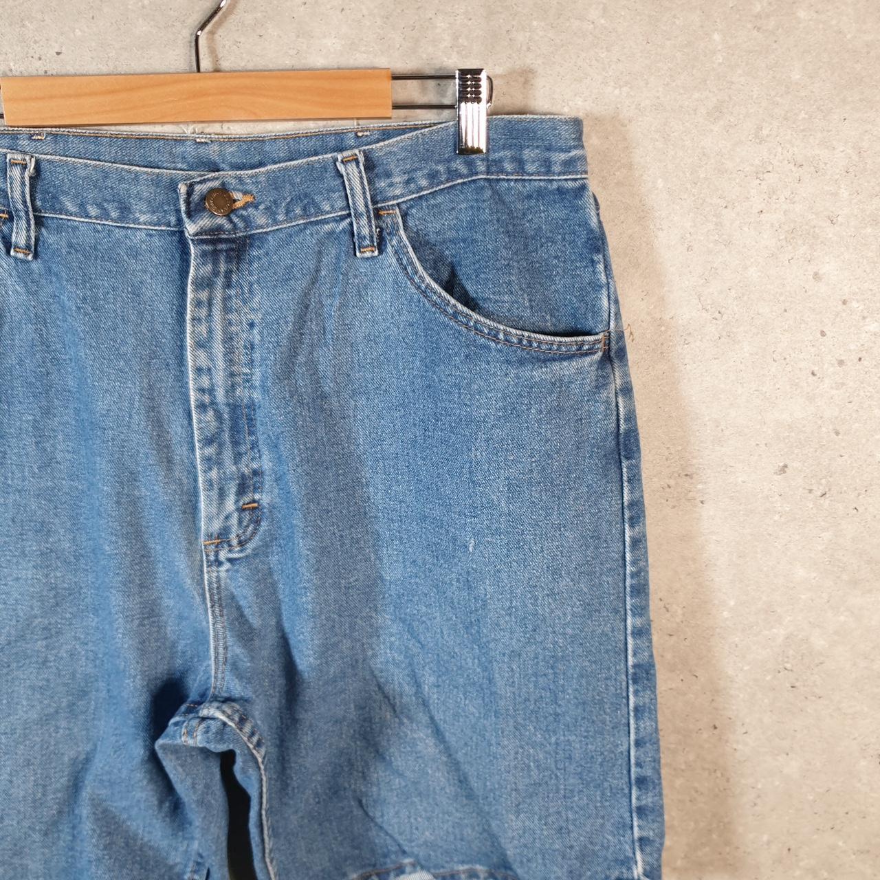 Vintage Wrangler Denim Shorts Jorts Cargo Men’s W38 Blue Baggy Cotton