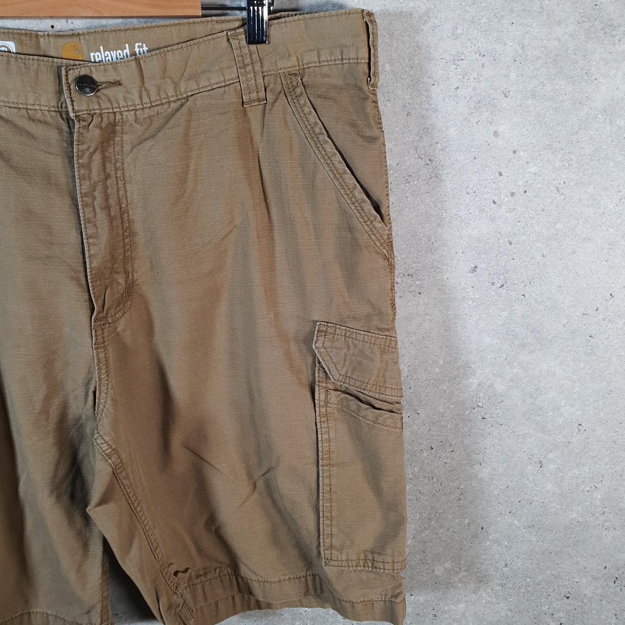 Vintage Carhartt Baggy Carpenter Shorts Jorts Cargo Men’s W40 Brown Relaxed Fit Workwear A4715