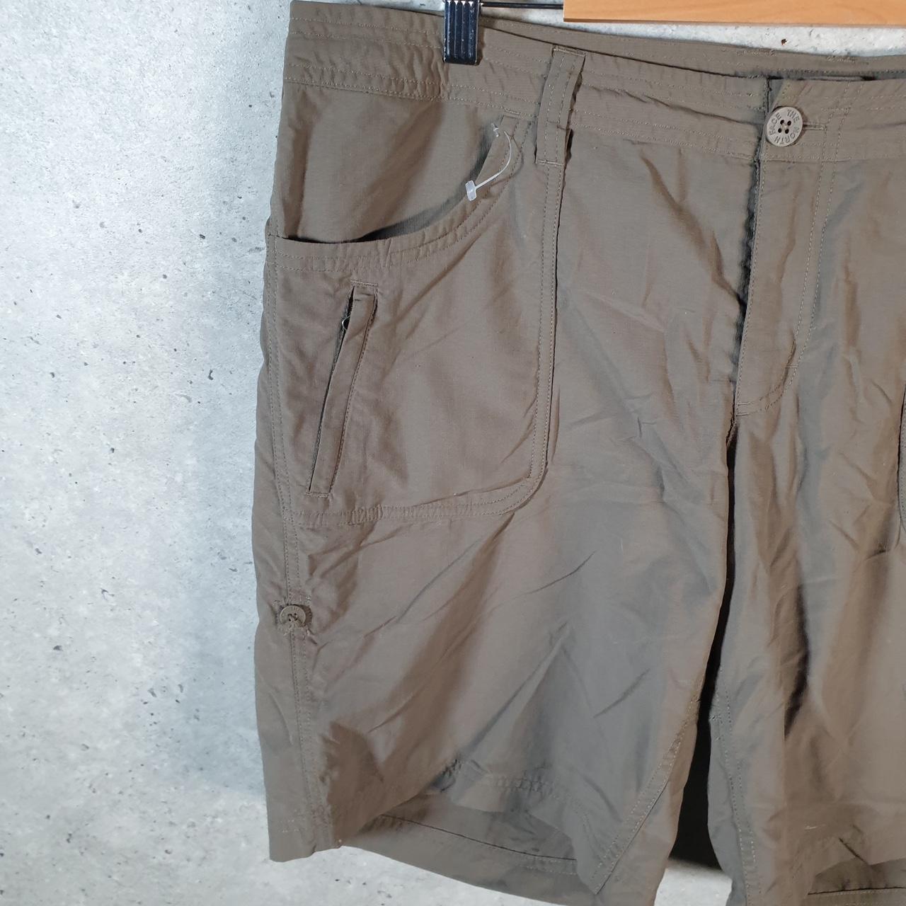 Vintage The North Face TNF Shorts Jorts Chino Cargo Womens UK18 Brown Baggy Cotton