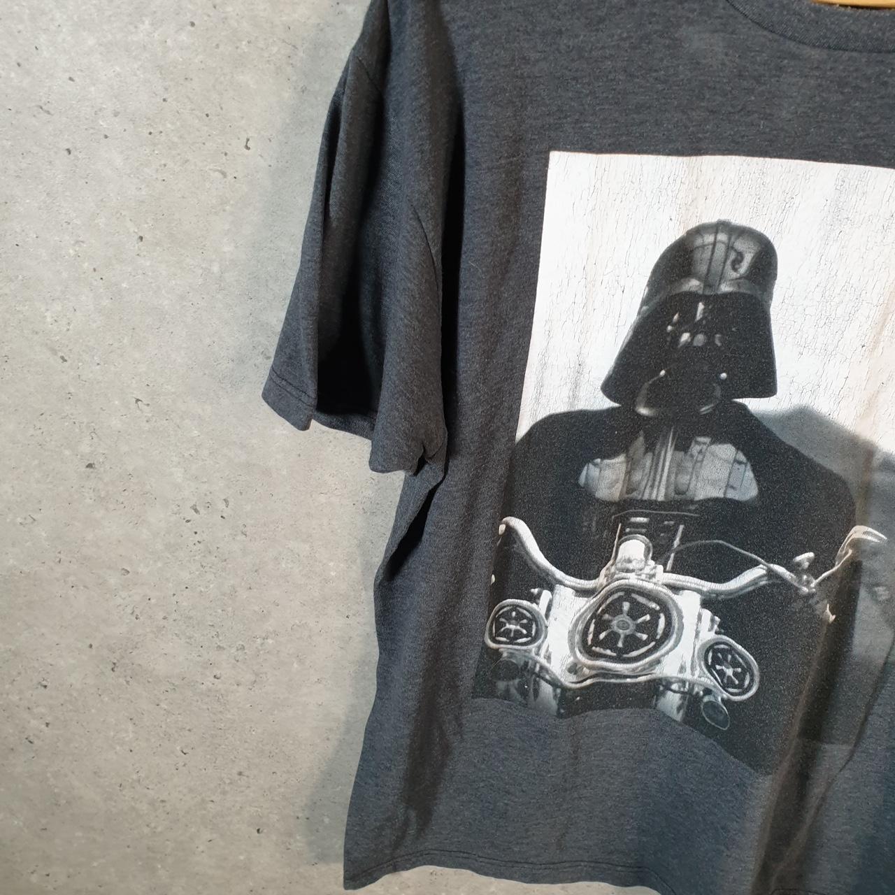 Vintage Star Wars Darth Vader T Shirt Men’s Large Grey Logo Graphic Spellout