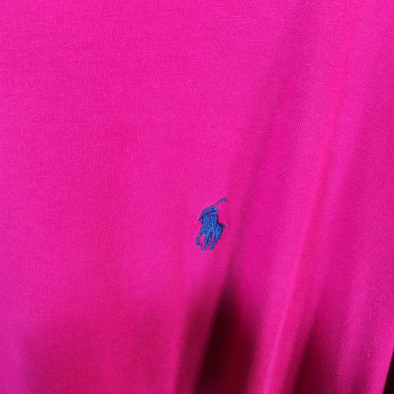Vintage Ralph Lauren Polo Sport T Shirt Men’s XL Pink Custom Fit Embroidered Pony C8675