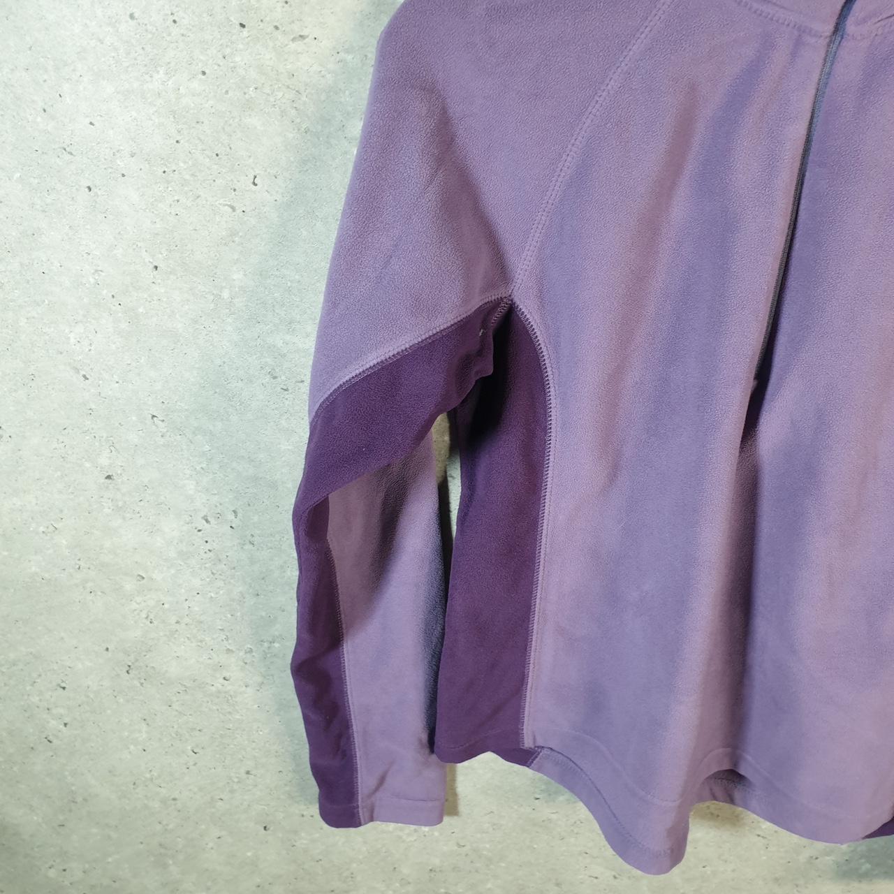 Vintage Berghaus Teddy Fleece Sweatshirt Womens UK12 Purple Full Zip Logo