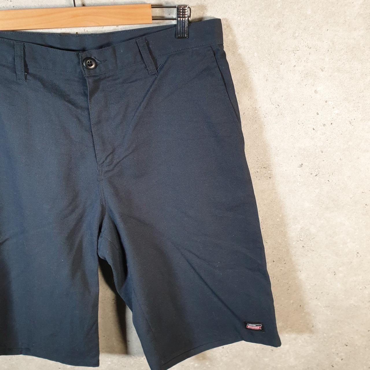 Vintage Dickies Baggy Chino Shorts Jorts Cargo Mens W34 Navy Blue Loose Fit