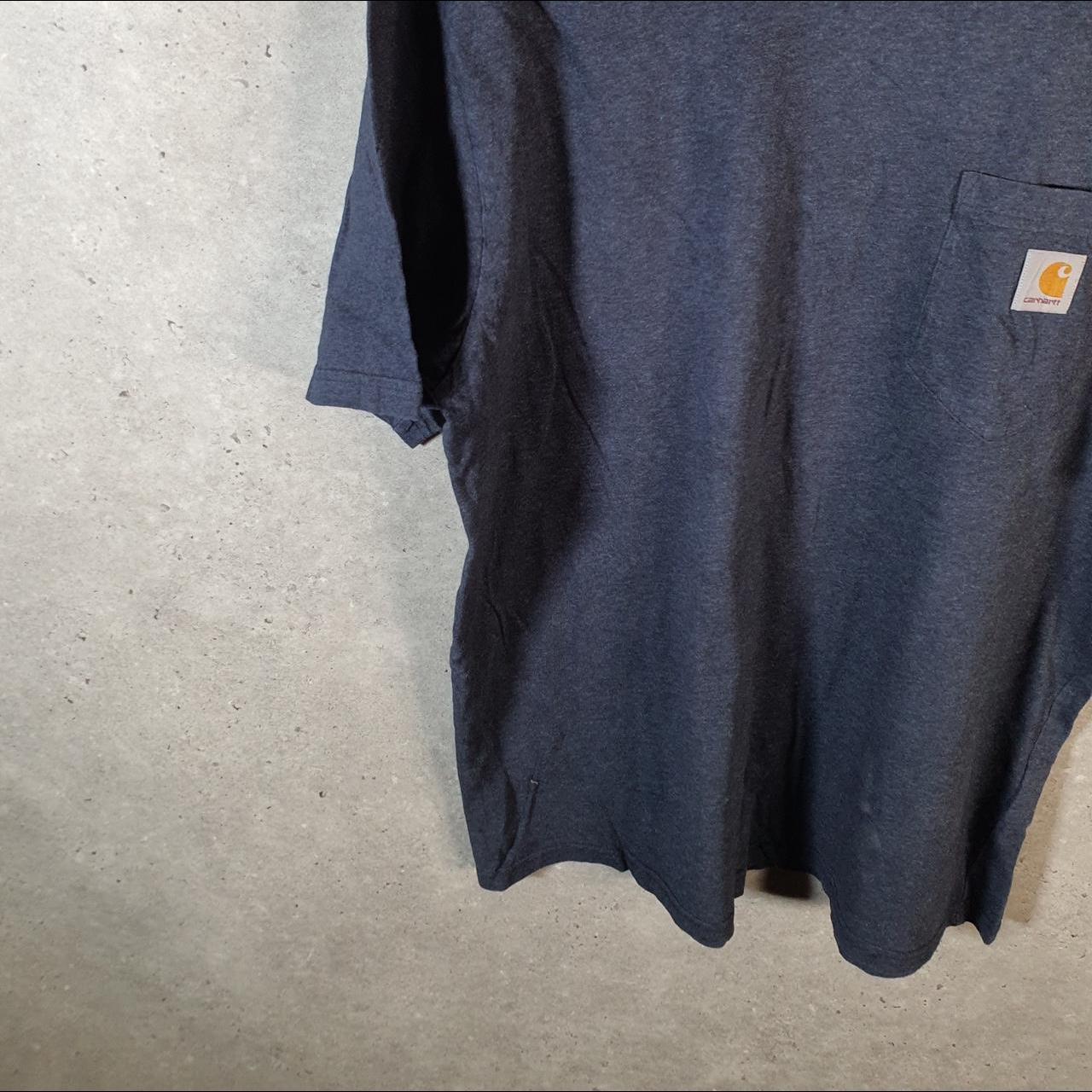 Vintage Carhartt Pocket T Shirt Men’s XL Navy Blue Workwear Chore Utility Relaxed Fit