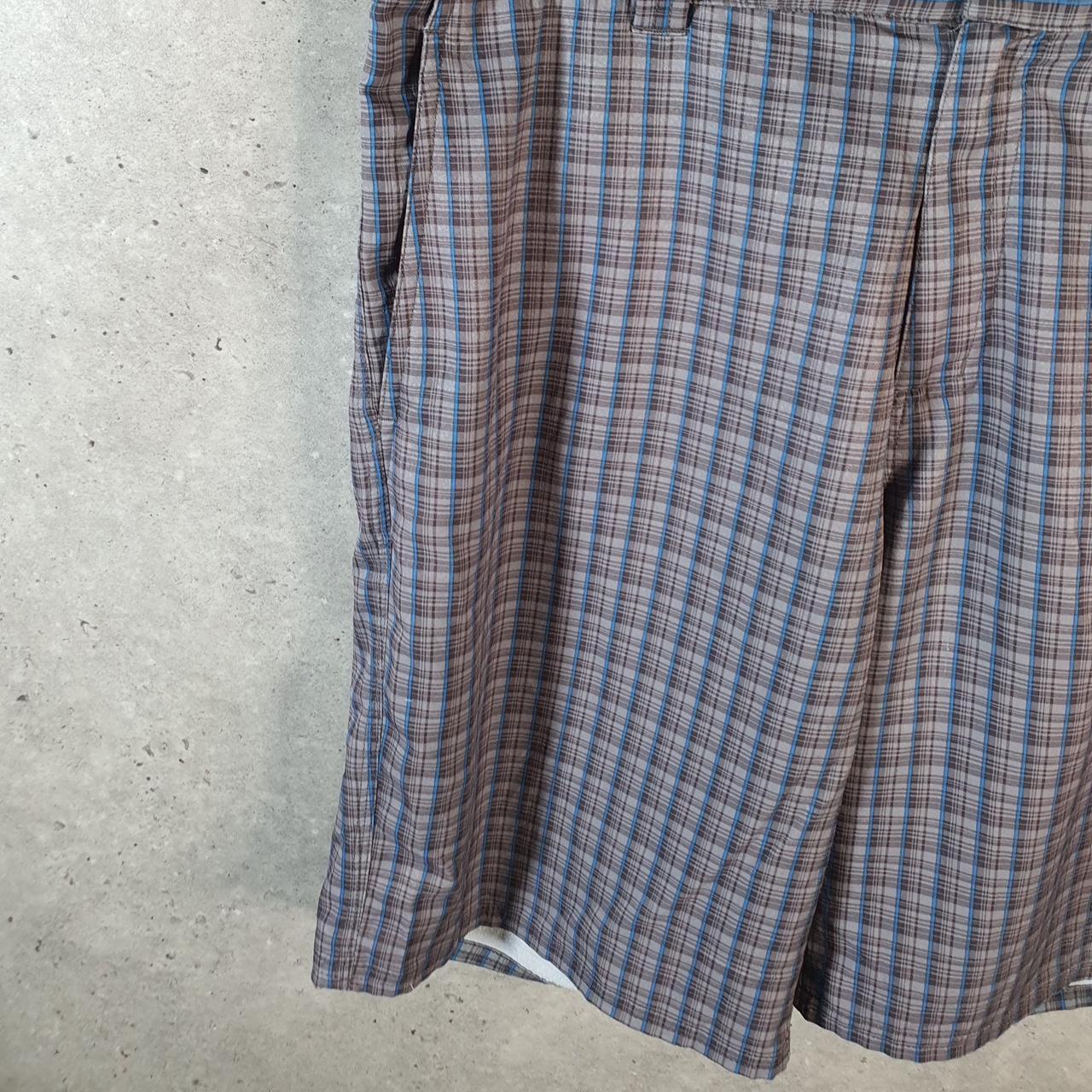 Vintage The North Face TNF Shorts Jorts Chino Cargo Men’s W34 Grey Checkered Baggy Cotton