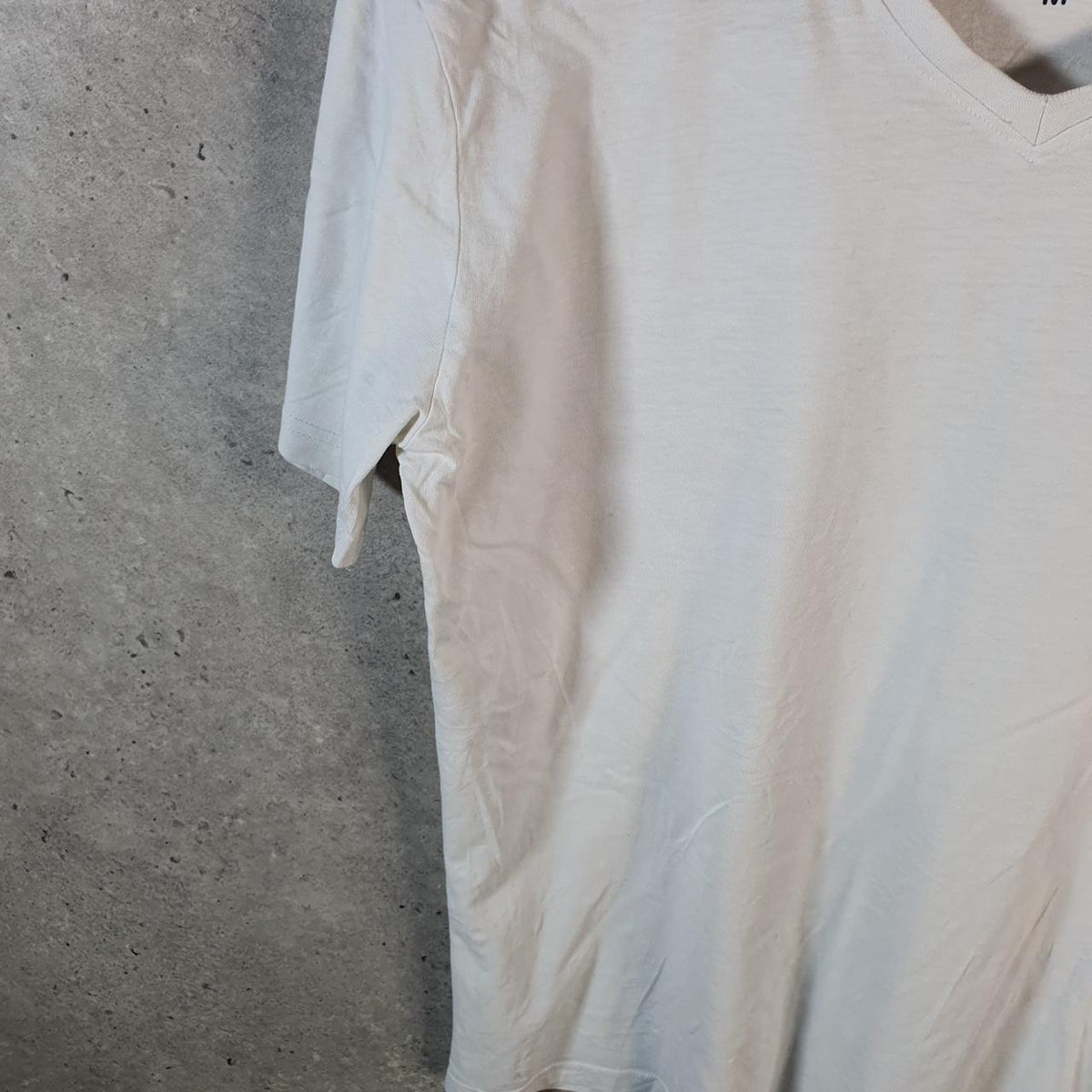Vintage Marco Donateli Embroidered Logo T Shirt Mens Medium White Athletic Casual