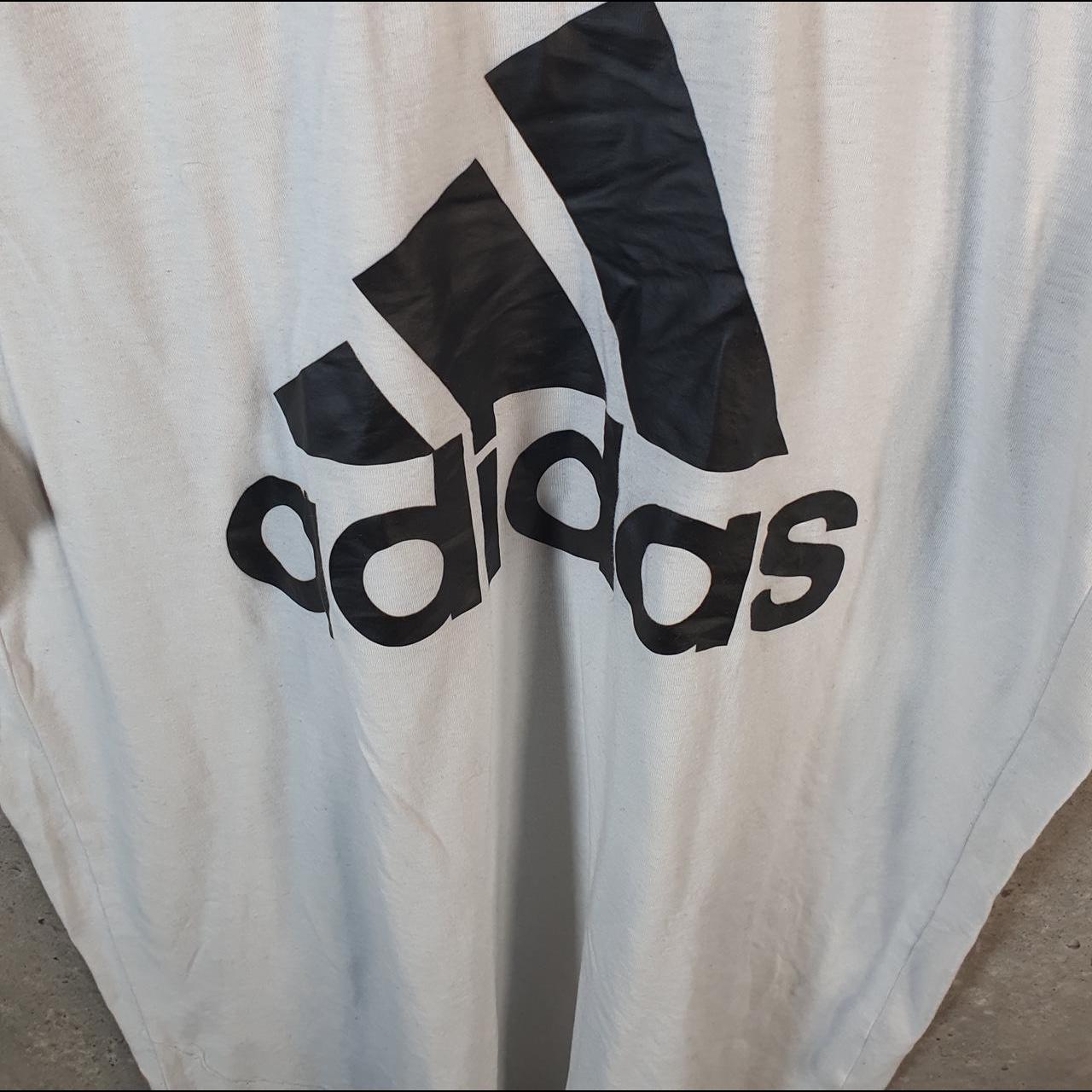 Vintage Adidas Primegreen Aero Spellout T Shirt Men’s Large White Three Stripes Logo Athletic C9793