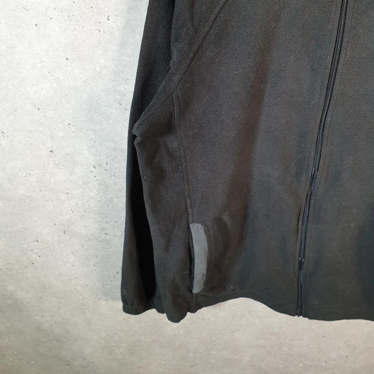 Vintage Starter Fleece Sweatshirt Jacket Mens Medium Black Full Zip Embroidered Logo