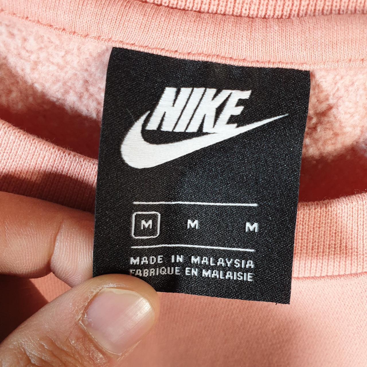 Vintage Nike Club Sweatshirt Mens Medium Pink Single Swoosh Logo