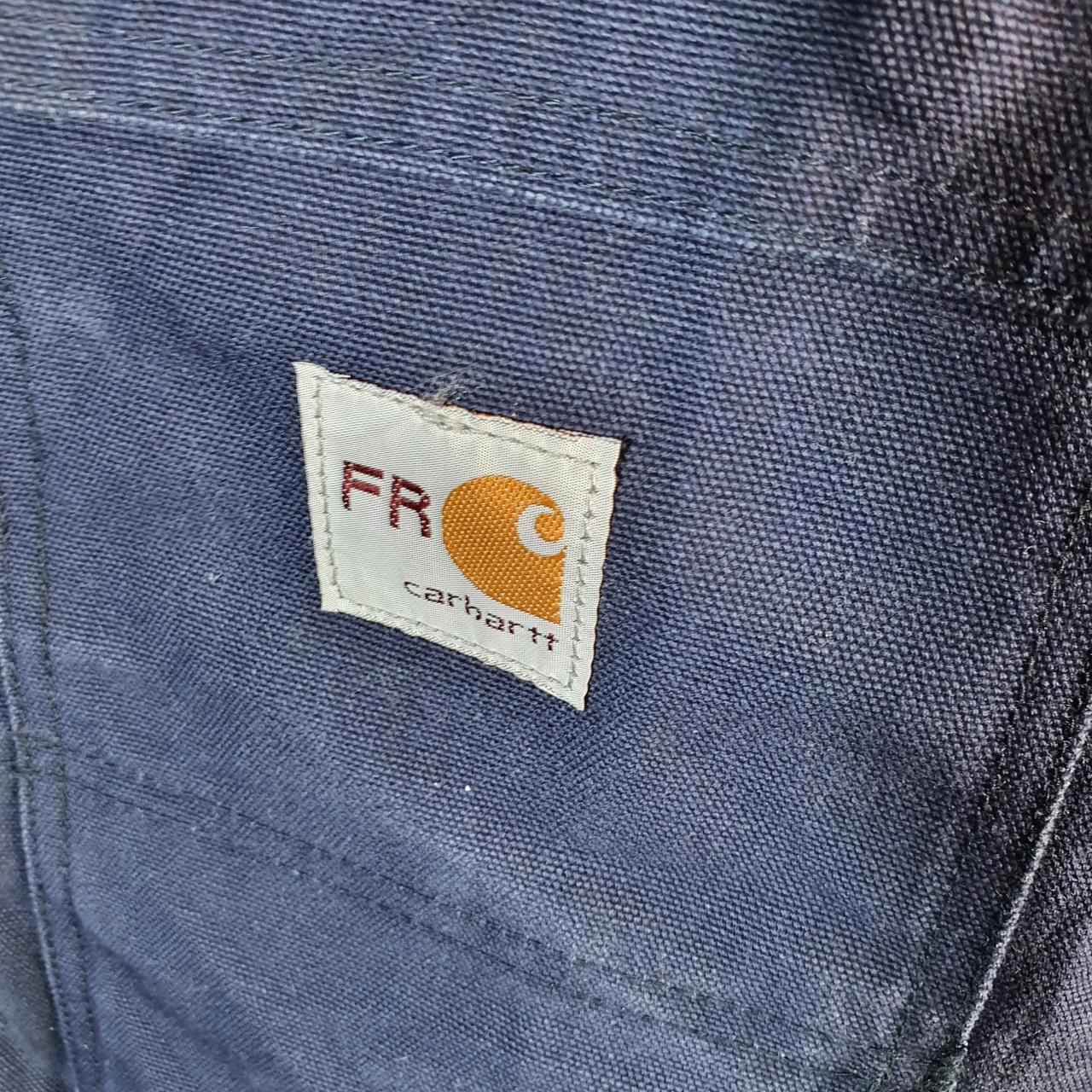 Vintage Carhartt FR Work Duck Lined Jacket Men’s 3XL Blue Workwear Canvas USA G2105