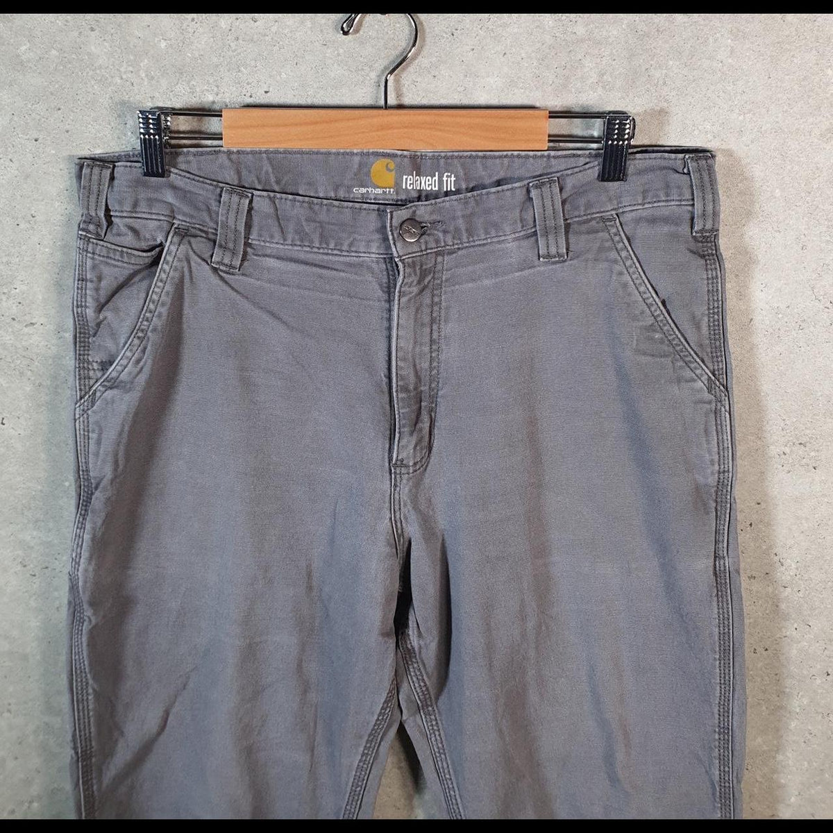 Vintage Carhartt Carpenter Trousers Mens W36 L32 Grey Relaxed Fit Workwear USA