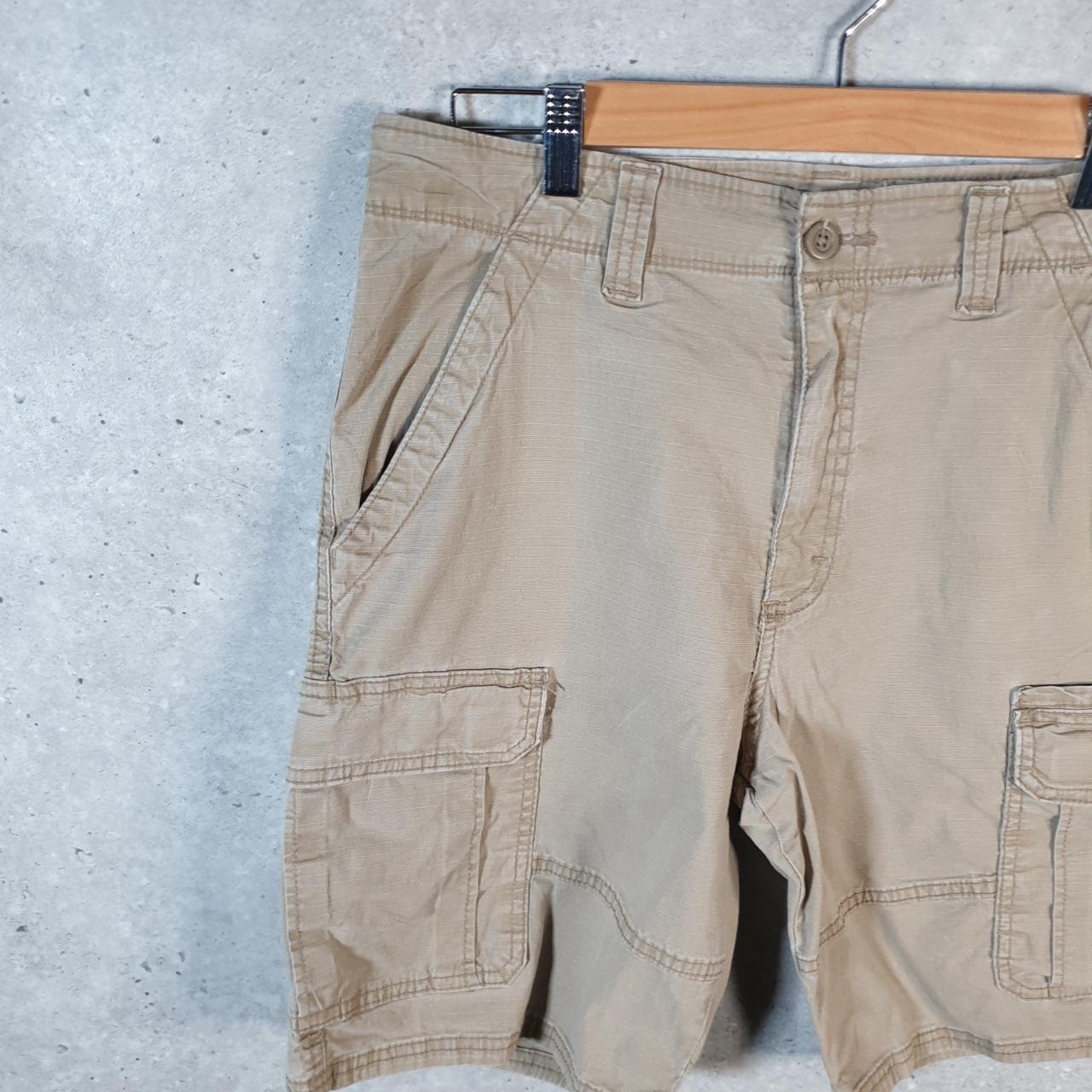 Vintage Wrangler Chino Shorts Jorts Cargo Men’s W33 Brown Baggy Cotton