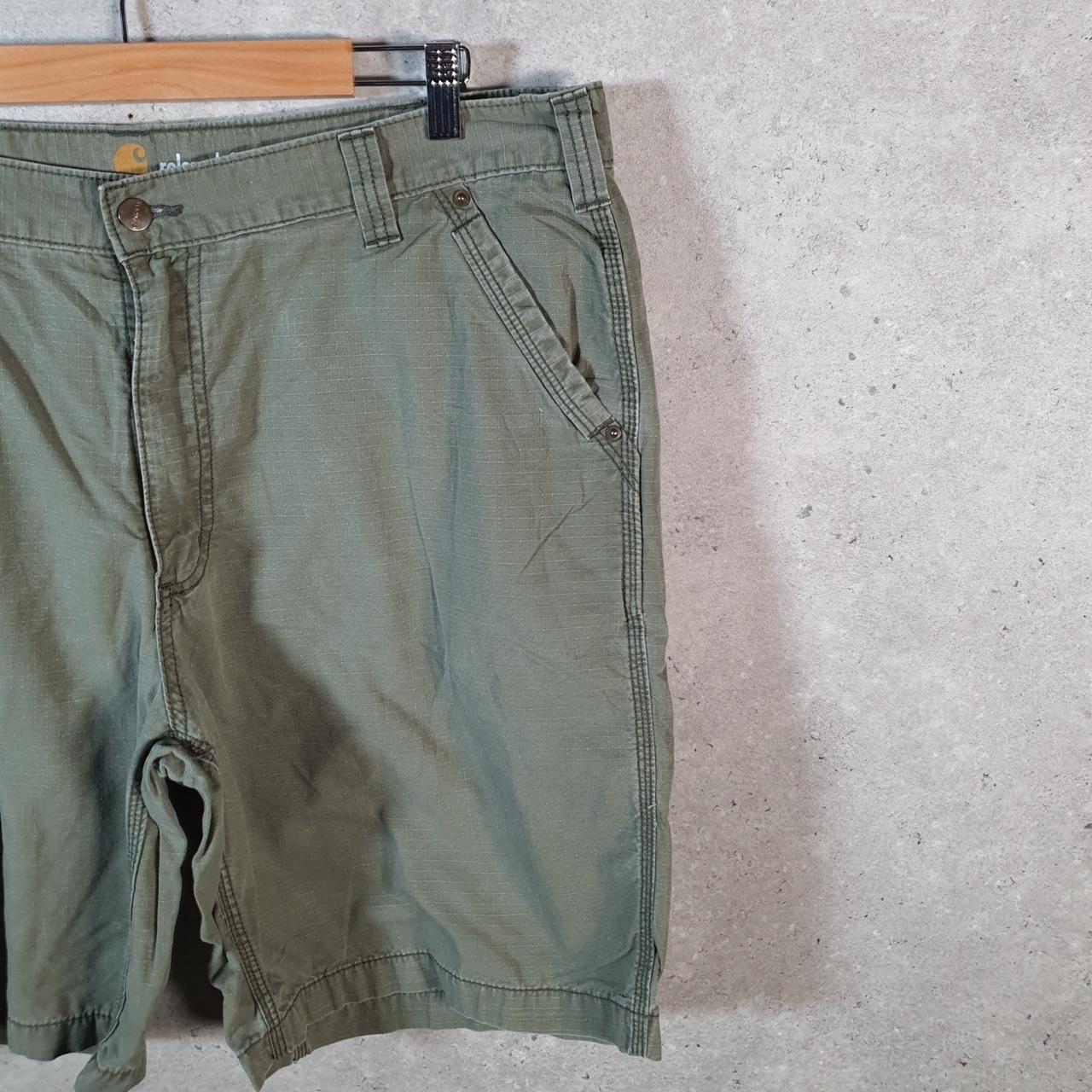 Vintage Carhartt Baggy Carpenter Shorts Jorts Cargo Men’s W40 Green Relaxed Fit Workwear A4842