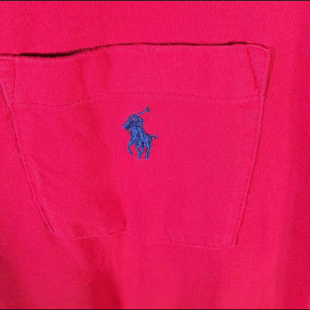 Vintage Ralph Lauren Polo T Shirt Men’s Small Red Embroidered Classic Fit Pony C9133
