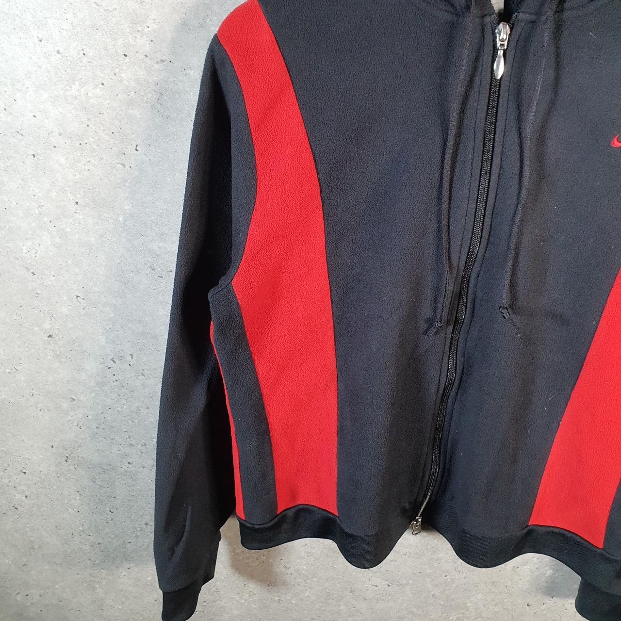 Vintage Nike Embroidered 90s Hoodie Womens XL Black Swoosh Y2K Full Zip