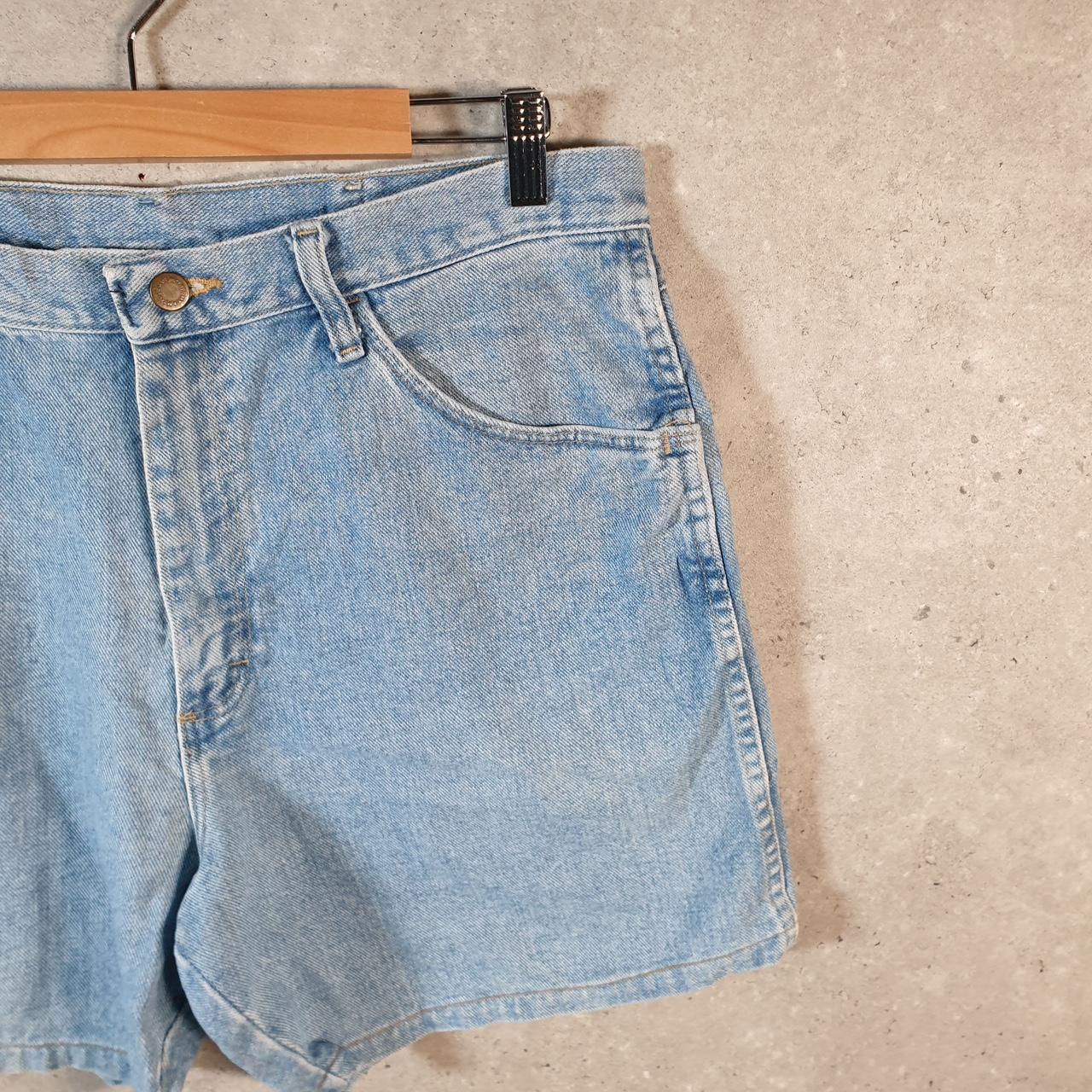 Vintage Wrangler Denim Shorts Jorts Cargo Men’s W34 Blue Baggy Cotton