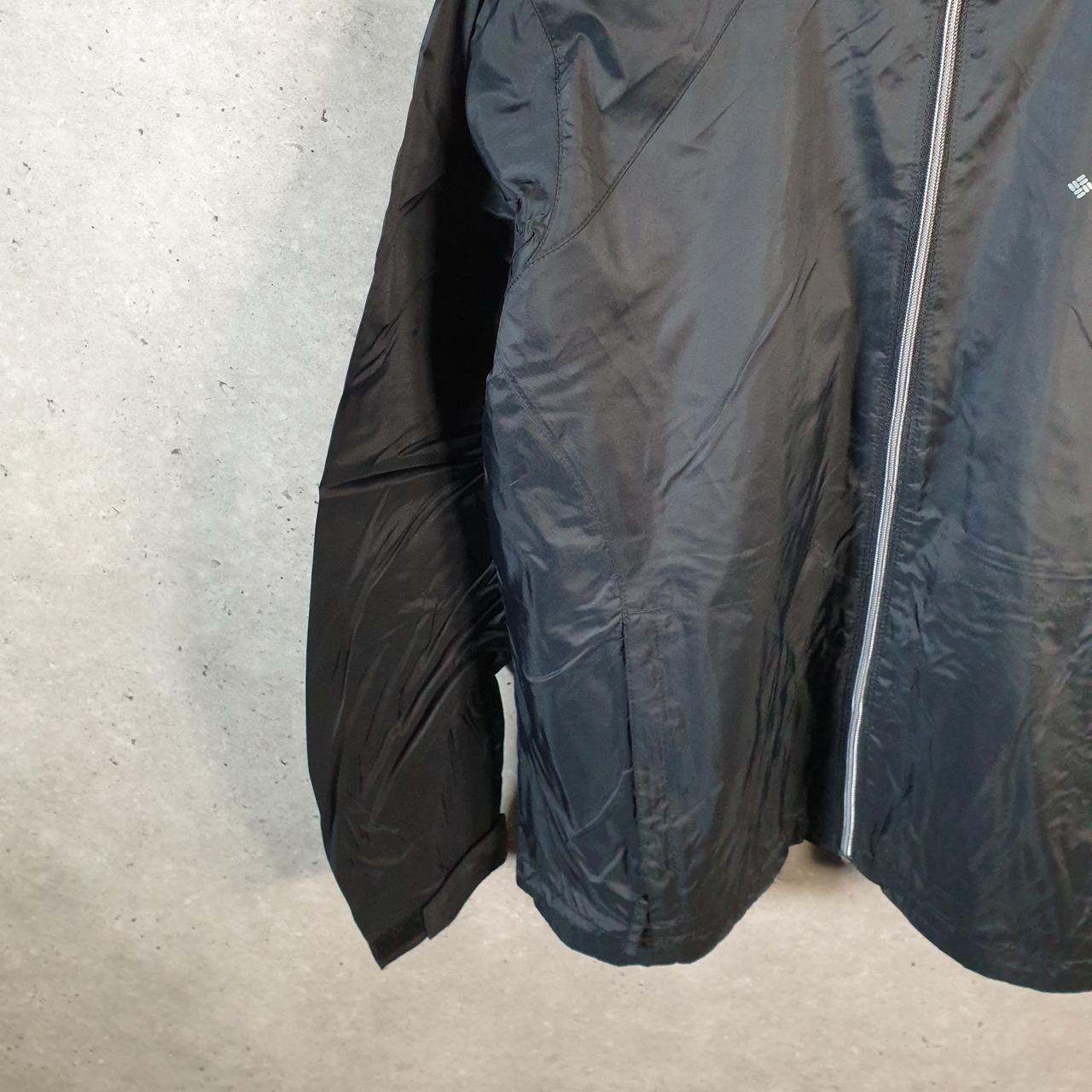 Vintage Columbia Windbreaker Track Jacket Womens XL Black USA Athletic