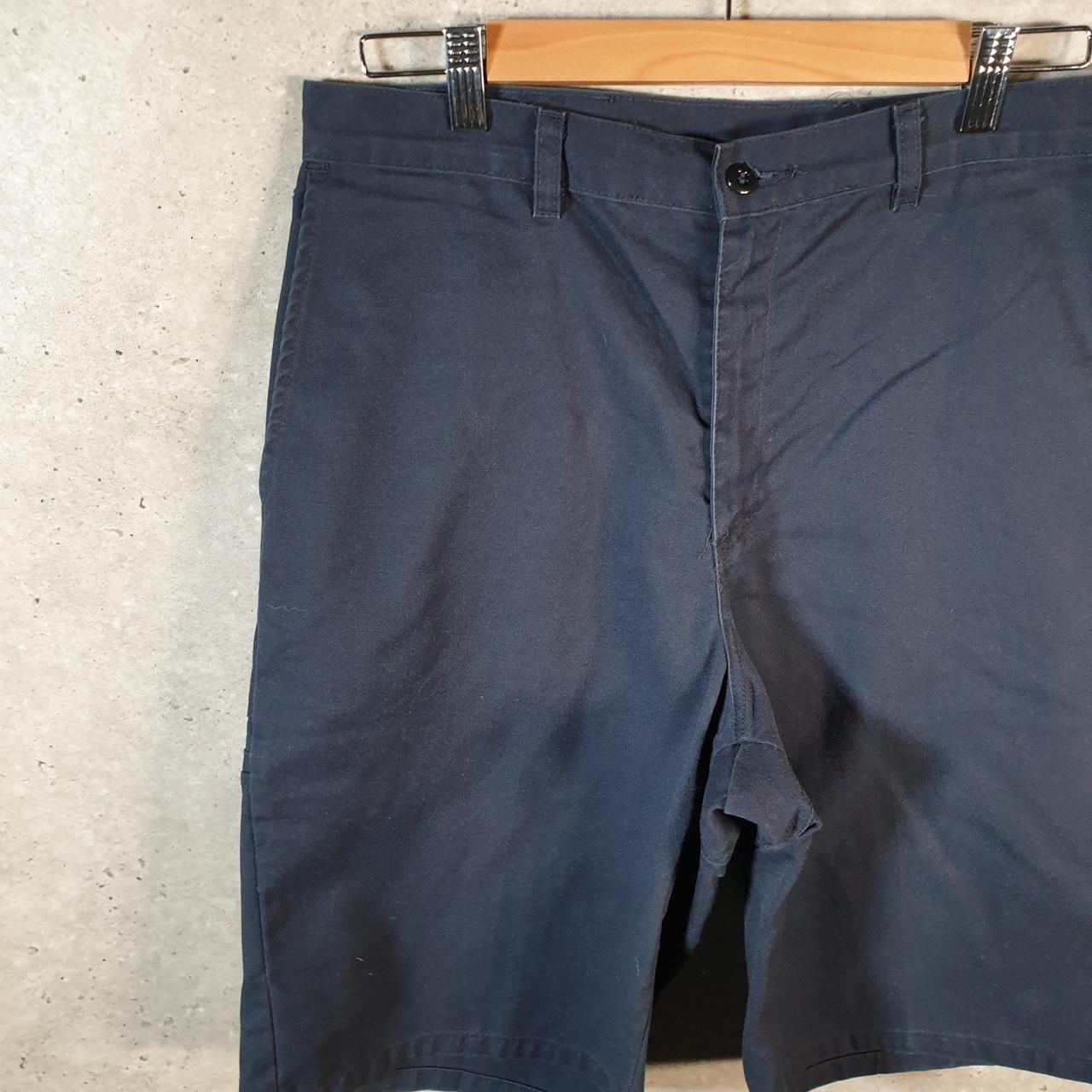 Vintage Dickies Baggy Chino Shorts Jorts Cargo Mens W30 Navy Blue Loose Fit