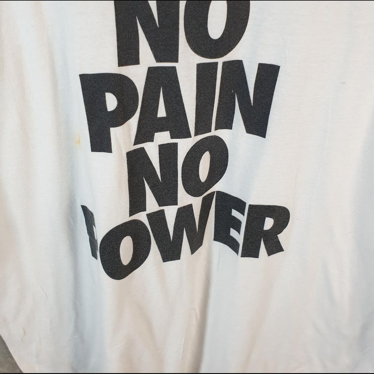 Vintage Nike No Pain No Power T Shirt Shirt Men’s Large White Logo Athletic C9951