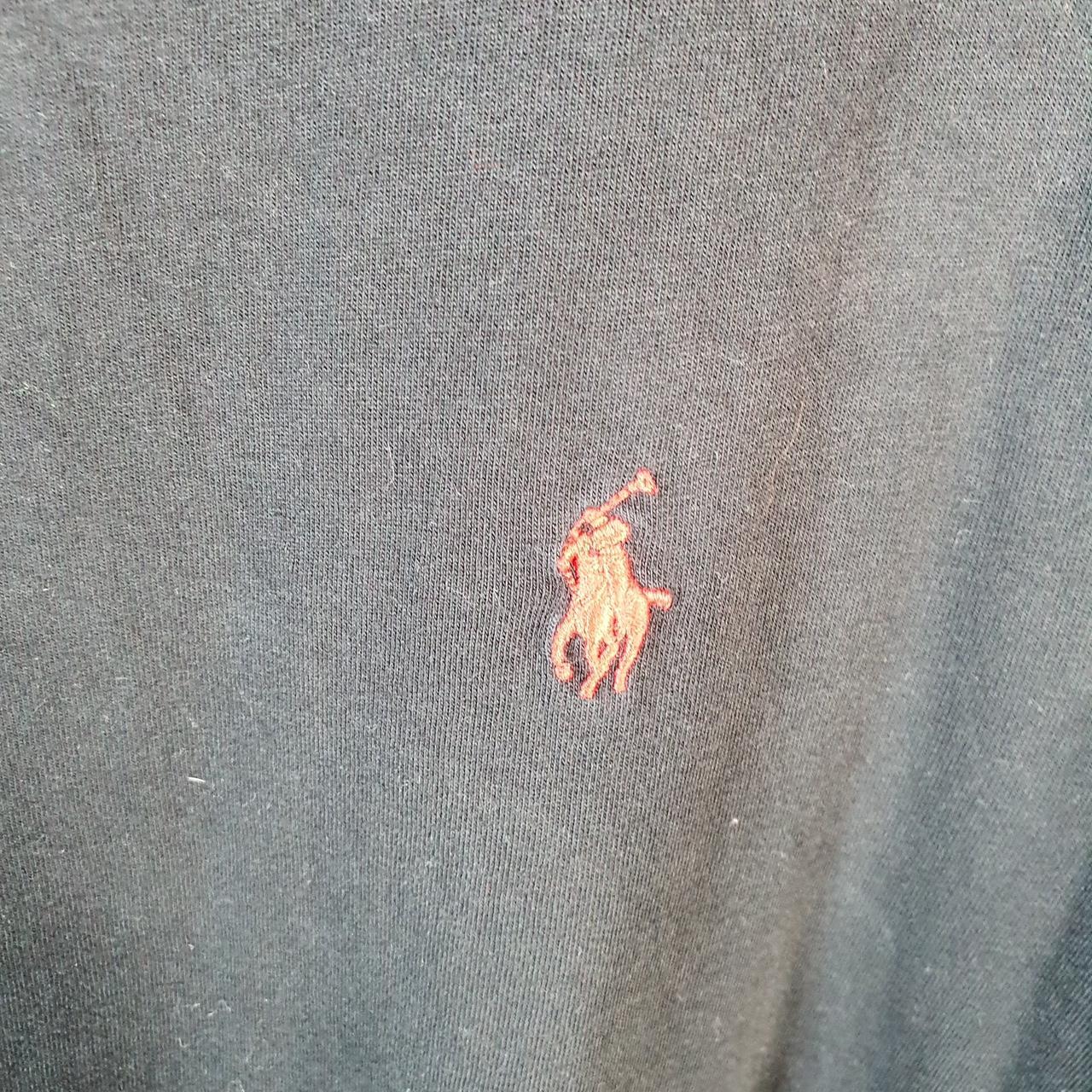 Vintage Ralph Lauren Polo Sport T Shirt Men’s Large Black Custom Fit Embroidered Pony C8687