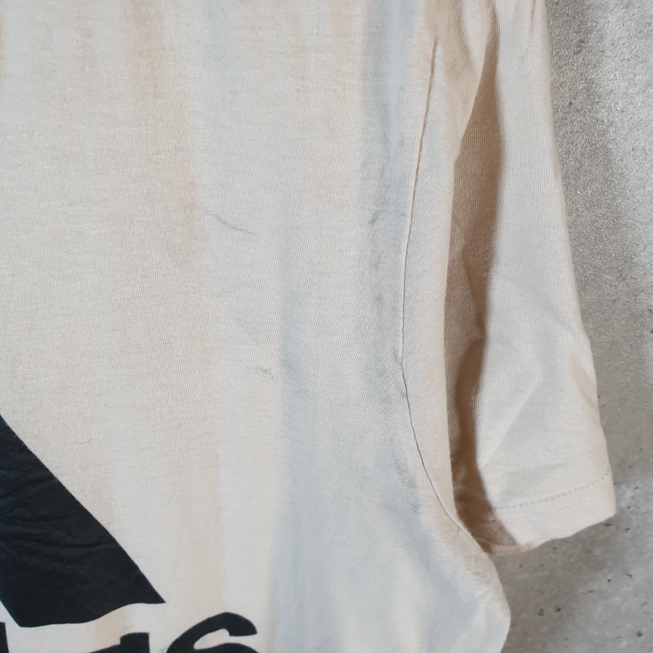 Vintage Adidas Amplifier Tee T Shirt Mens Medium White Three Stripes Logo Athletic