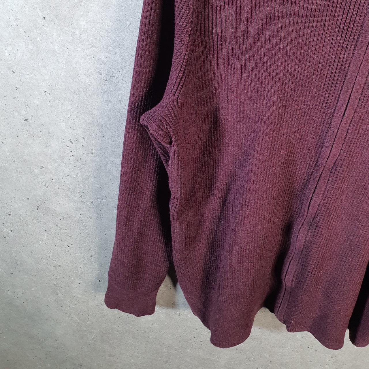 Vintage Eddie Bauer Knit Sweater Womens 2XL Burgundy Y2K Pullover Full Zip