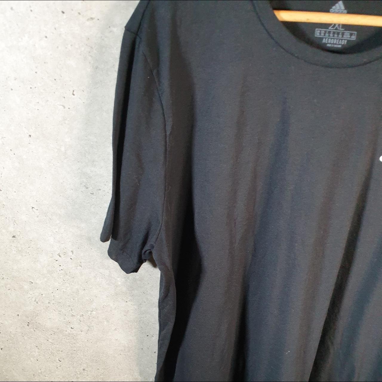 Vintage Adidas Primegreen Aeroready T Shirt Men’s 2XL Black Three Stripes Athletic Logo